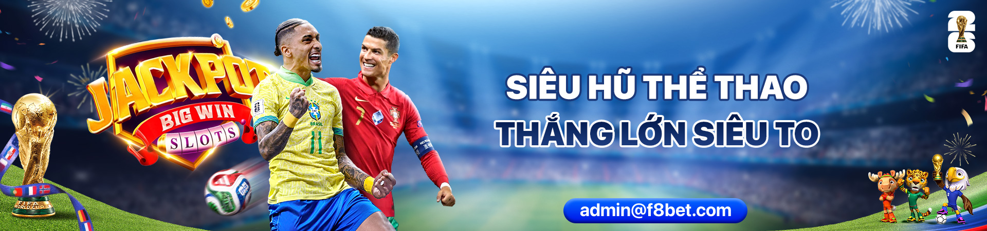 f8bet banner bung no chien thang cung sieu hu the thao wouldcup